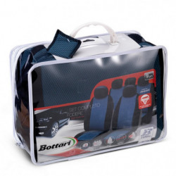 Set completo fodere universali "J9" elasticizzate nero e grigio