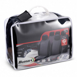 Set fodere universali "S9" elasticizzate nero/grigio scuro