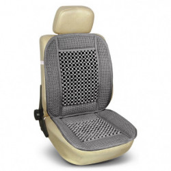 Schienale massagiante in raffia e legno "CALIFORNIA" grigio