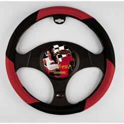 Coprivolante "MESH" nero-rosso diametro 37-39 CM