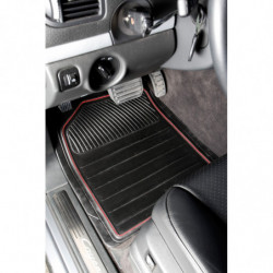 Set 4 pz tappeti universali in gomma sagomabile "PERFECT " linea rossa