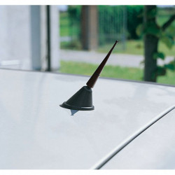 Antenna radio per auto in alluminio 9 cm nero anticorrosione