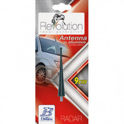 Antenna radio per auto in alluminio 9 cm nero anticorrosione