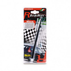 Antenna radio per auto in alluminio 16 cm nero universale