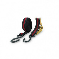 Cinghia di fissaggio PLUS 500cm con cricchetto e ganci