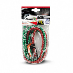 Corde elastiche con gancio 2 PZ CM 80