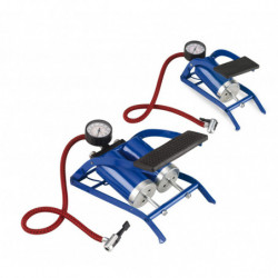Pompa gonfiaggio a pedale con manometro singolo cilindro