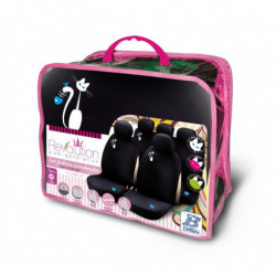 Completo fodere auto "MY SWEET CAT" 9 pcs - bianco