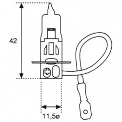 Lampada alogena 12V H3 55 W