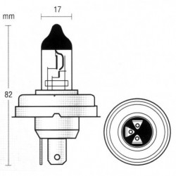 Lampada alogena H5 12V 60/55 W P45t