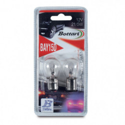 Coppia Lampade auto a 2 luci per segnalatori freccie 12V BAY15D 5/21W
