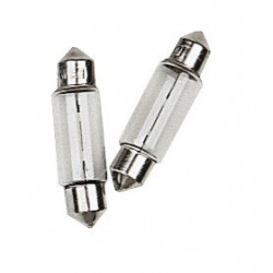 Coppia Lampade auto a siluro 12V 11x38 5W