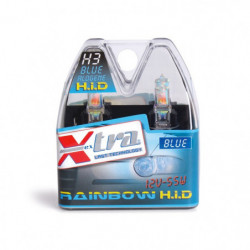 Set 2 pz lampade xenon rainbow blu 12V H3 55 W X-TRA