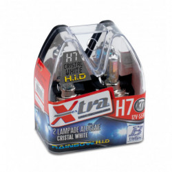 Set 2 pz lampade xenon rainbow blu 12V H7 55 W X-TRA