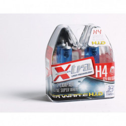Lampadine auto SUPER WHITE 12V H4 60/55 W X-TRA Set 2 pz