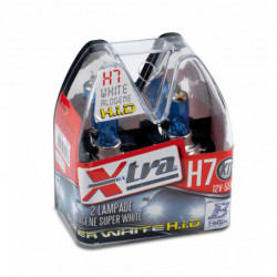 Set 2 pz lampade super white 12V H7 55 W X-TRA