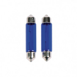 Set 2 PZ Lampada a Siluro 12V 5W 10.5X44 LED Bianco X-TRA