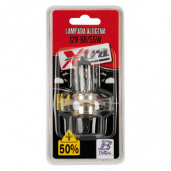 Lampada alogena 12V H4 60/55 W P43t +50% Luminosità