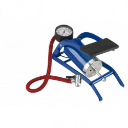 Pompa gonfiaggio Universale a pedale con manometro singolo cilindro