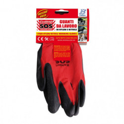 1 Paio di guanti da lavoro in nylon e nitrile