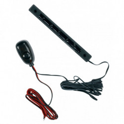 Strisce flessibili a 5 lampade LED "SURVIVOR" Blu per moto 2 pezzi