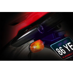 Luci targa per moto a LED regolabili "ATTACK" Violetto 2 Pezzi