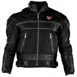 Giacca moto Brooks in vera pelle e cordura