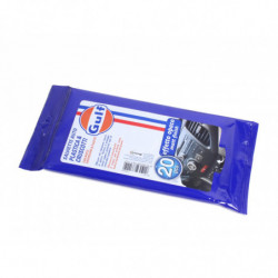 20 Salviette auto plastica & cruscotti effetto lucido GULF